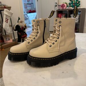 Never worn Jadon Boot Platform Doc Martens in tan.